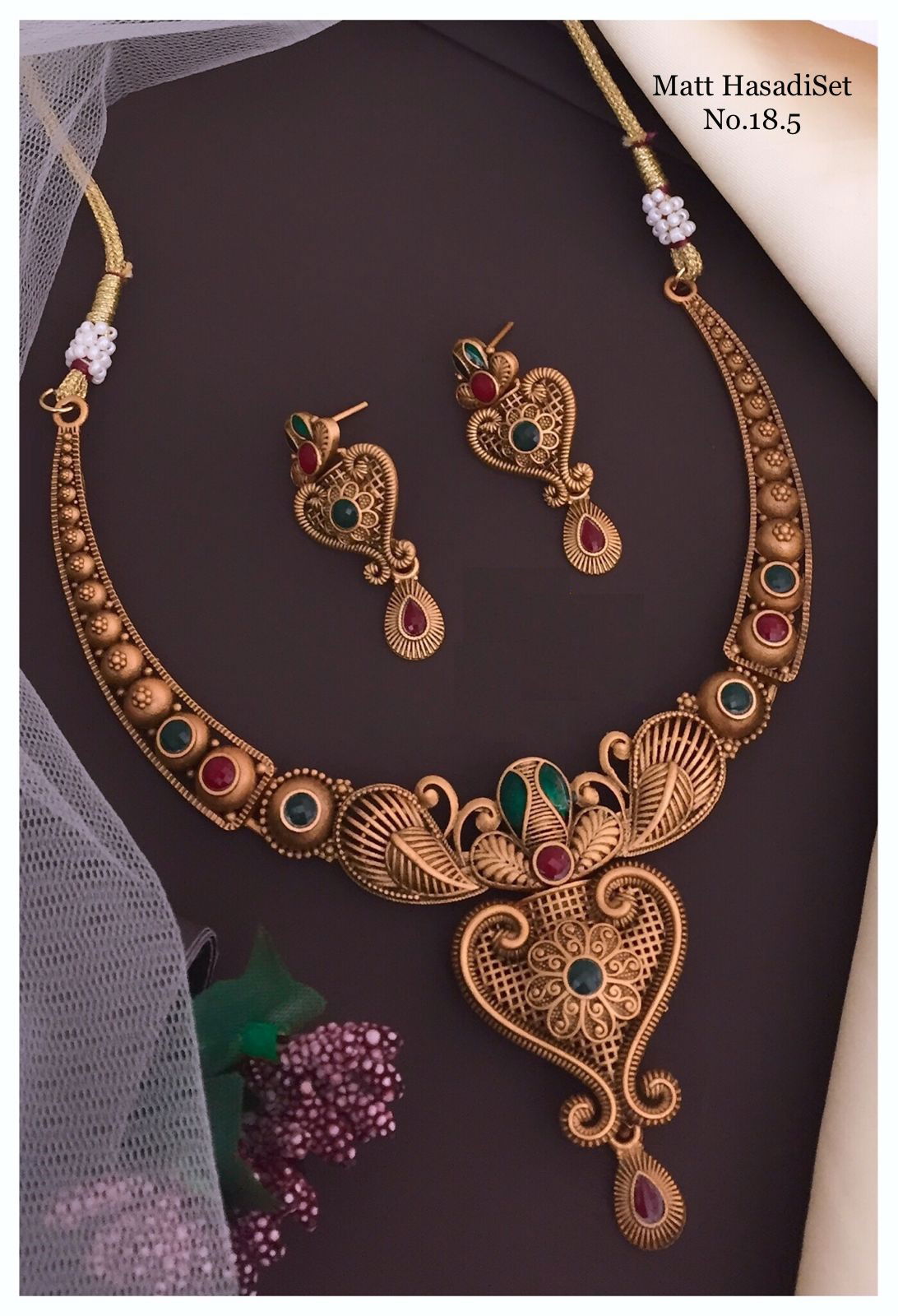 Stylish Jewellery Designer Matte Set Catalog
